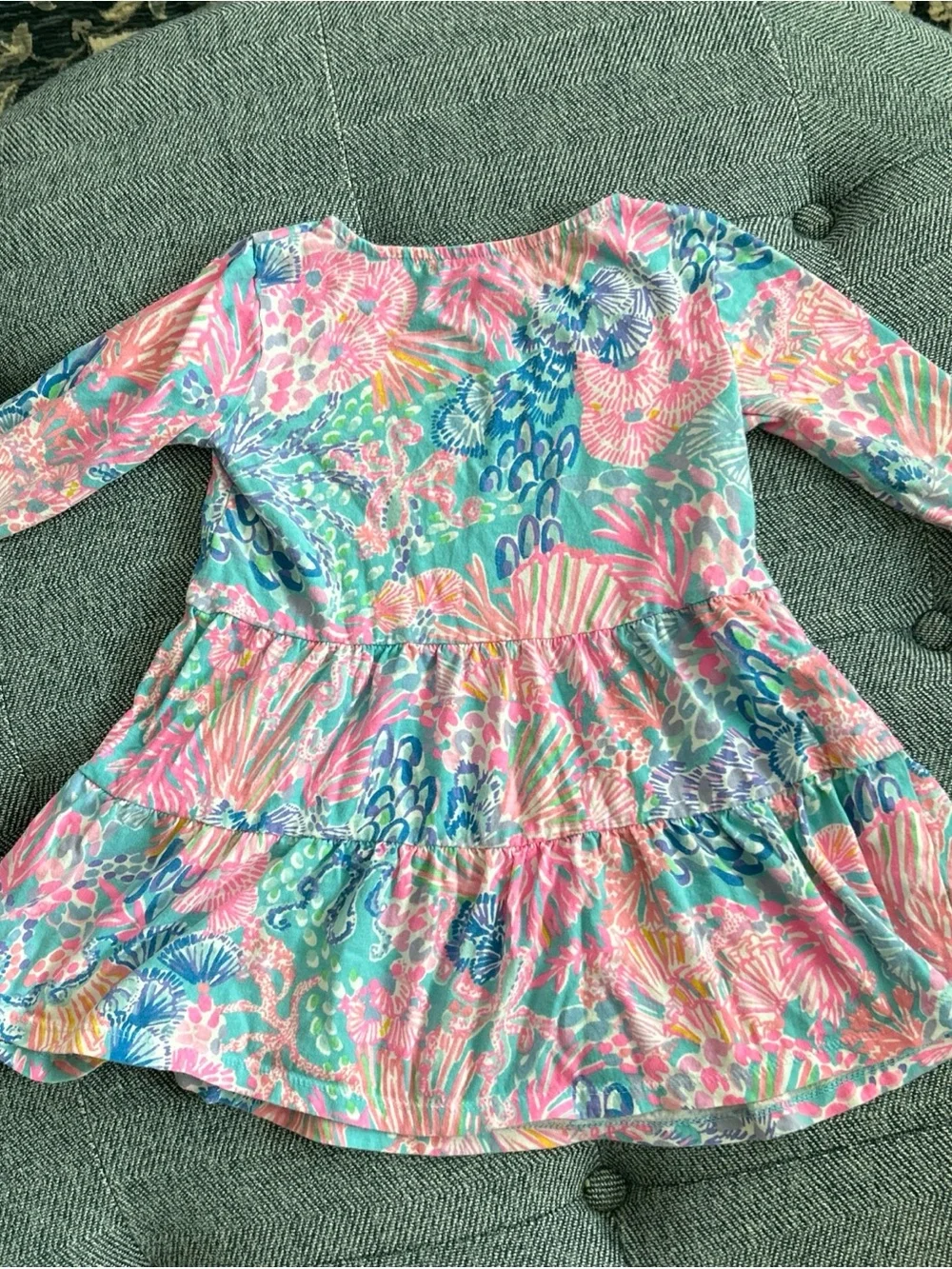 Lilly Pulitzer Girl's Pink Mini Geanna Long Sleeve Cotton Dress - XSmall (2-3)